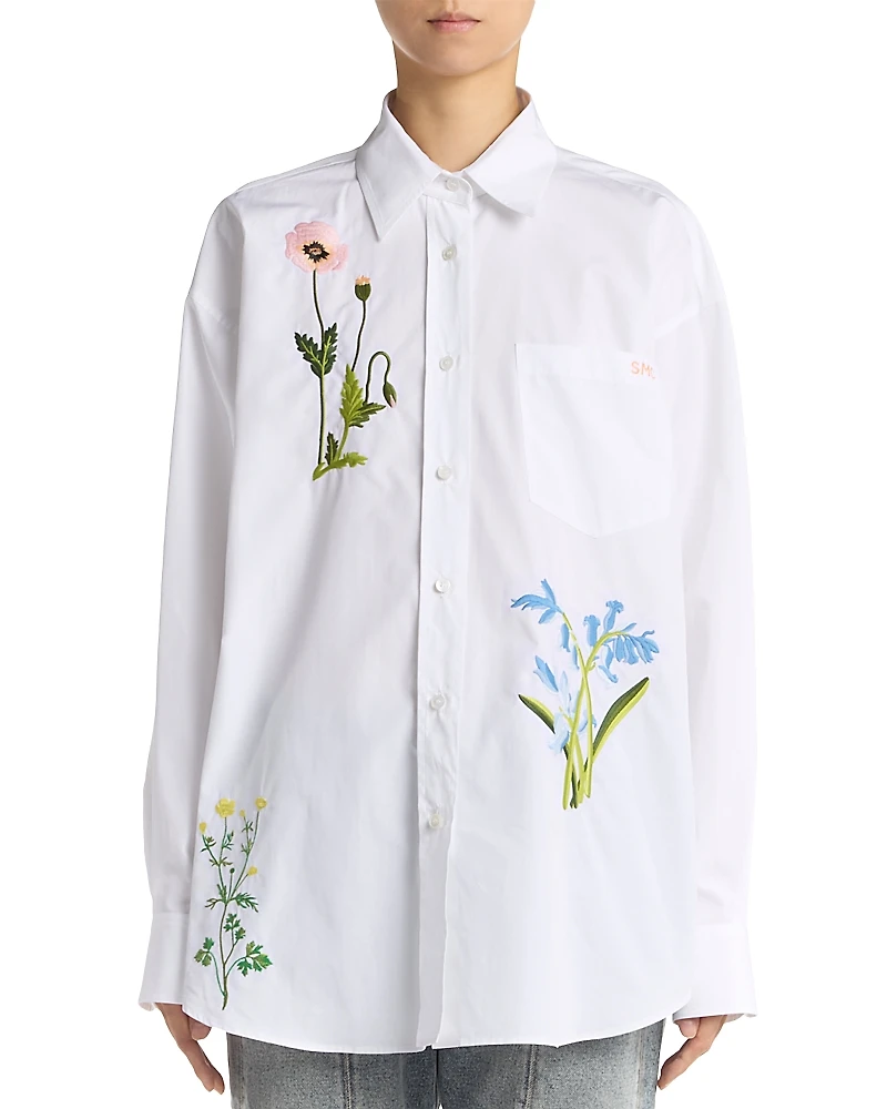 Stella McCartney Flower Embroidered Shirt