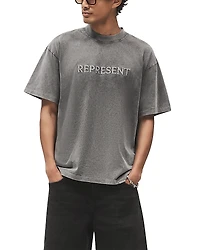 Represent Embroidered Serif Logo Tee