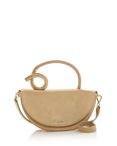Cult Gaia Azariah Nano Suede Top Handle Bag