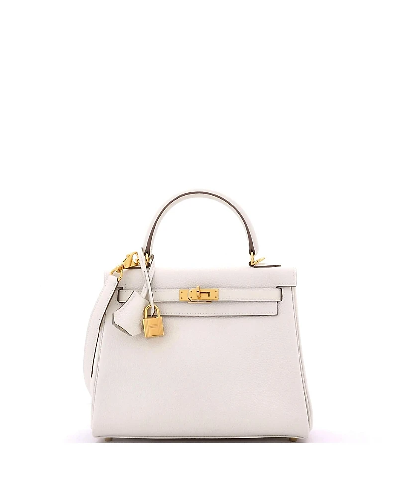 Pre-Owned HERMES Kelly Handbag Light Togo with Gold Hardware