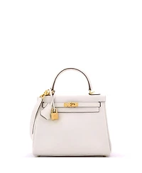 Pre-Owned HERMES Kelly Handbag Light Togo with Gold Hardware