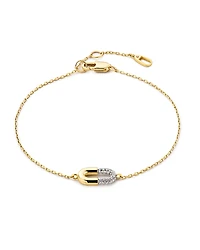 Ana Luisa Micropave Gold Charm Blake Bracelet