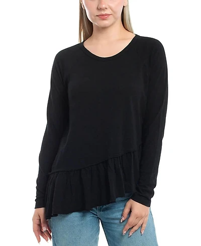 Wilt Clothing Raglan Asymmetric Peplum Hem Tee