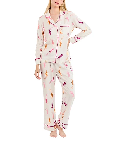 Katie Kime Bluebird Day Long Sleeve Pajama Pants Set