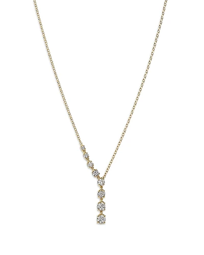 Bloomingdale's Fine Collection Luxe Collection Certified Lab Grown Diamond Graduated Asymmetric Necklace