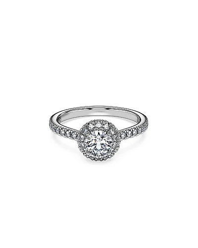 Swarovski 14K White Gold Eternity Certified Lab Grown Diamond Halo Engagement Ring