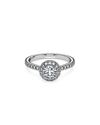 Swarovski 14K White Gold Eternity Certified Lab Grown Diamond Halo Engagement Ring