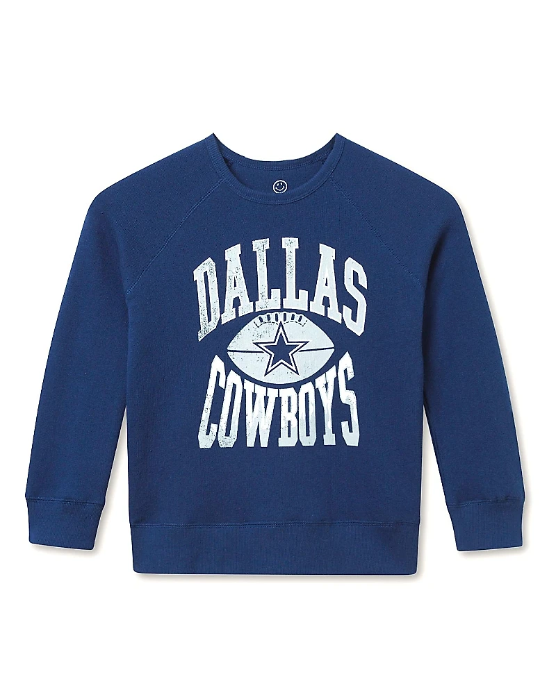 Junk Food Clothing Unisex Nfl Dallas Cowboys Hot Route Raglan Fleece - Little Kid, Big Kid