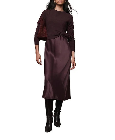 Mint Velvet Women's Sweater Layered Slip Dress