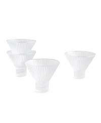 The Collective Home Pressed Clear Martini Glasses, Set of 4