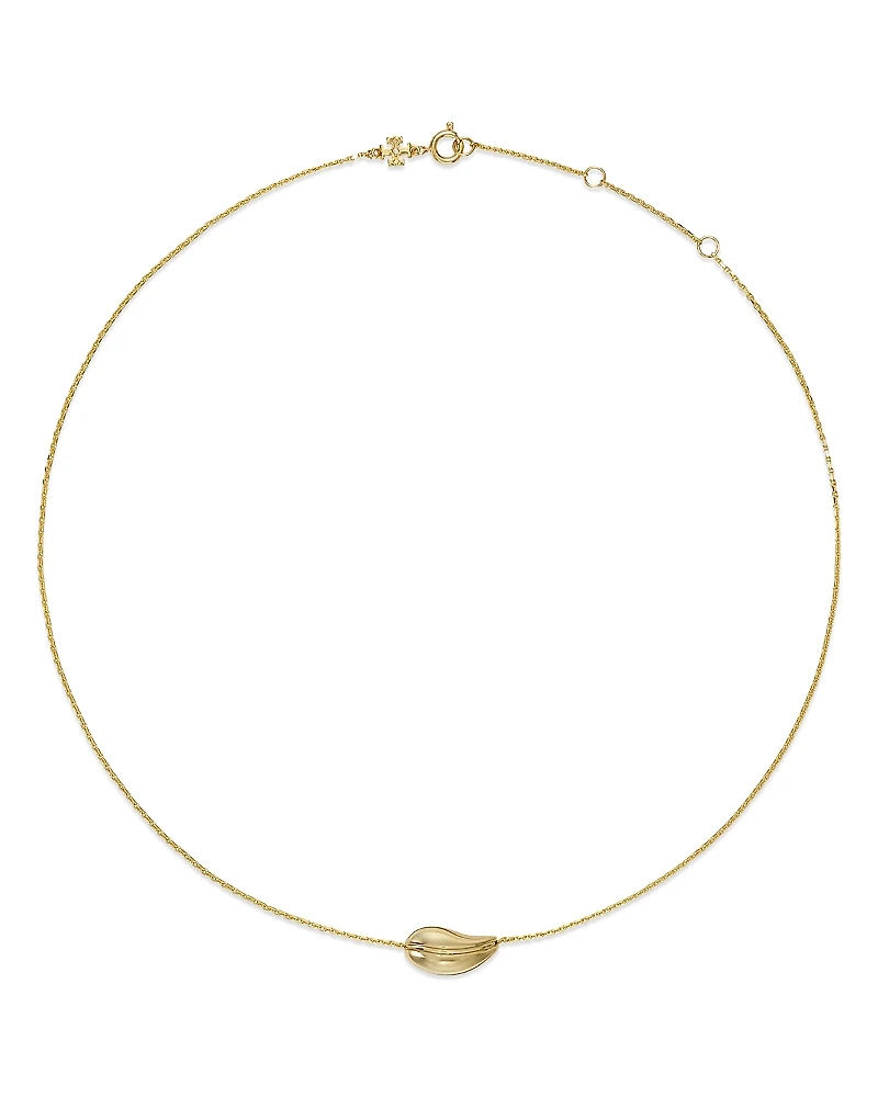 Tory Burch Wave Pendant Necklace, 15-17