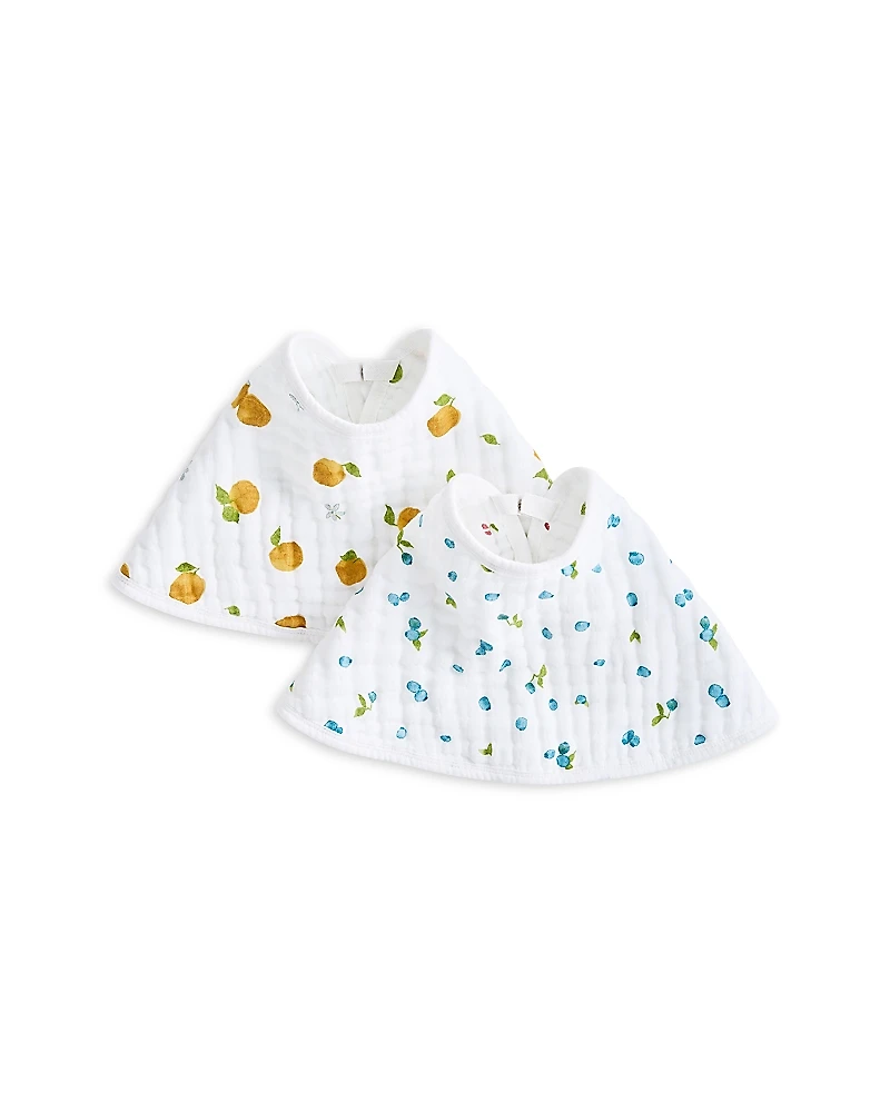 Aden and Anais Unisex Fresh Fruit Muslin Burpy Bibs, 2 Pack