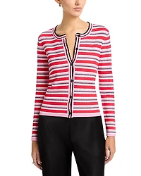 T Tahari Long Sleeve Crewneck Striped Sweater