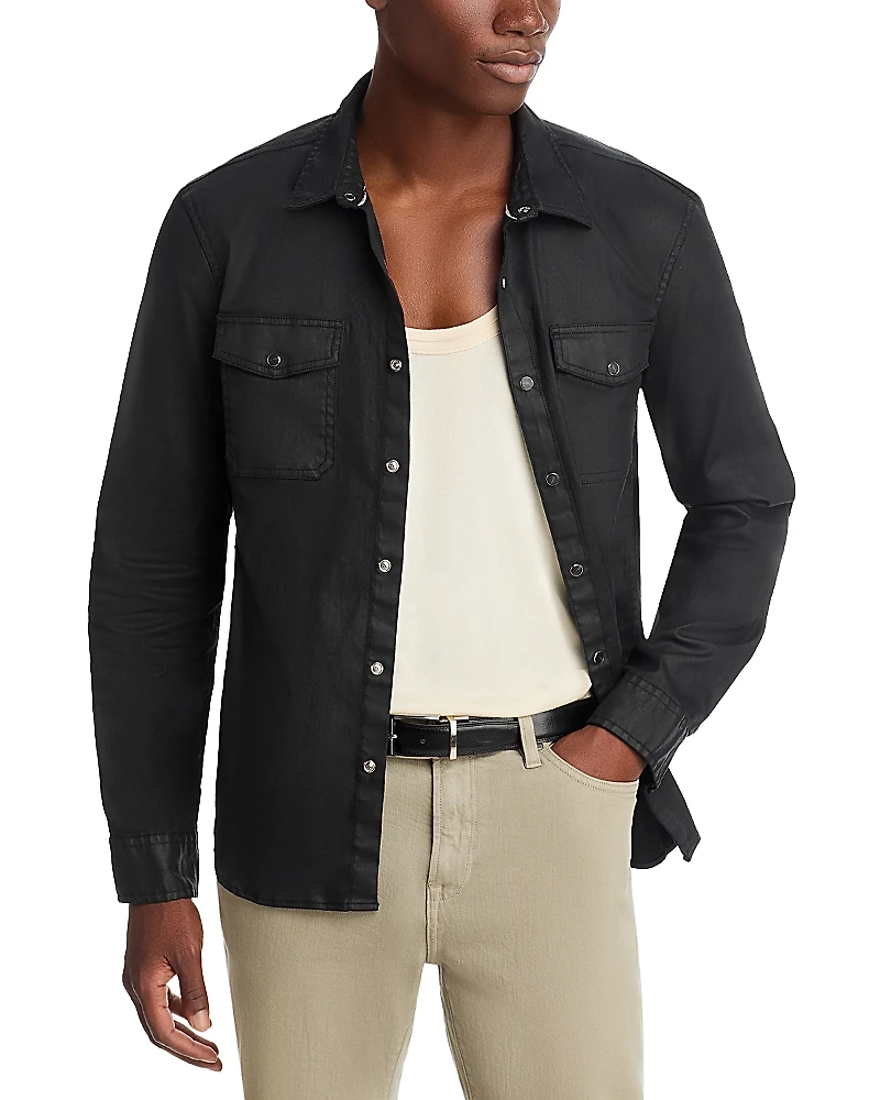 John Varvatos Men's Otto Western Snap Button Shirt
