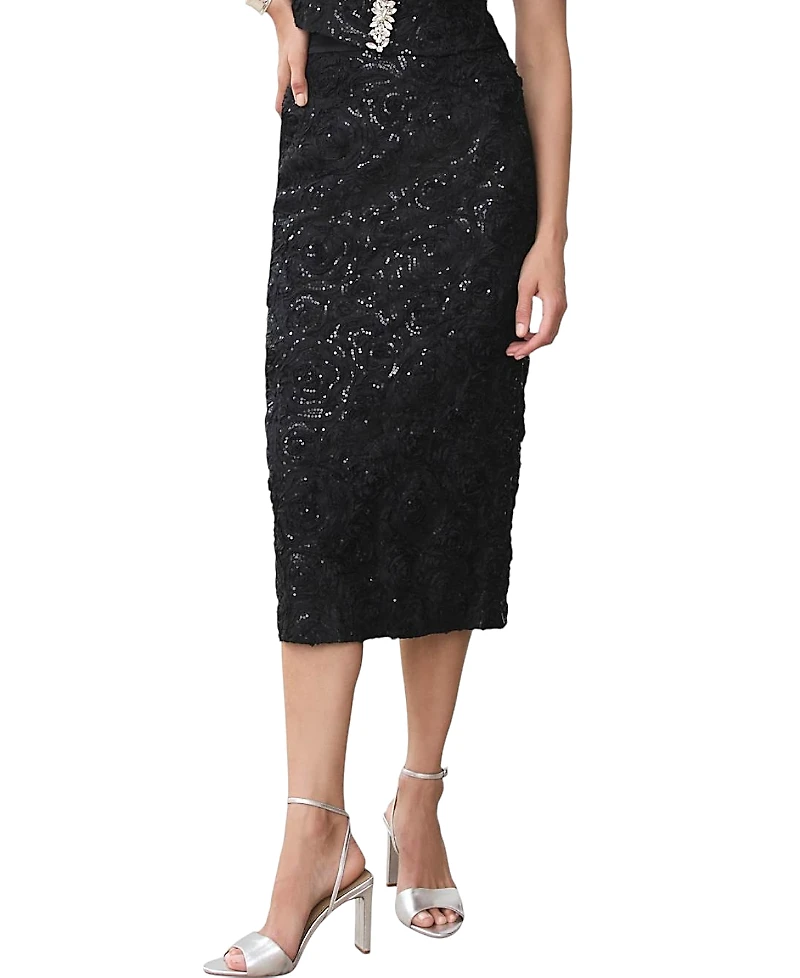 Mint Velvet Women's Sequin Midi Skirt