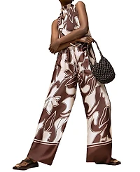 Ro & Zo Swirl Border Print Trouser