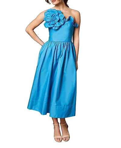 Coast One Shoulder Corsage Midi Dress