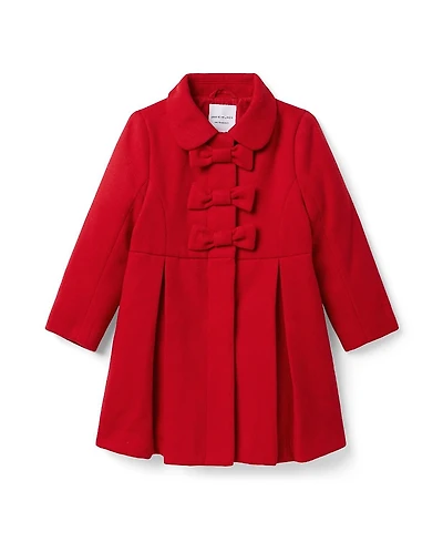 Janie and Jack Girls' The Bow Coat - Baby, Little Kid, Big Kid