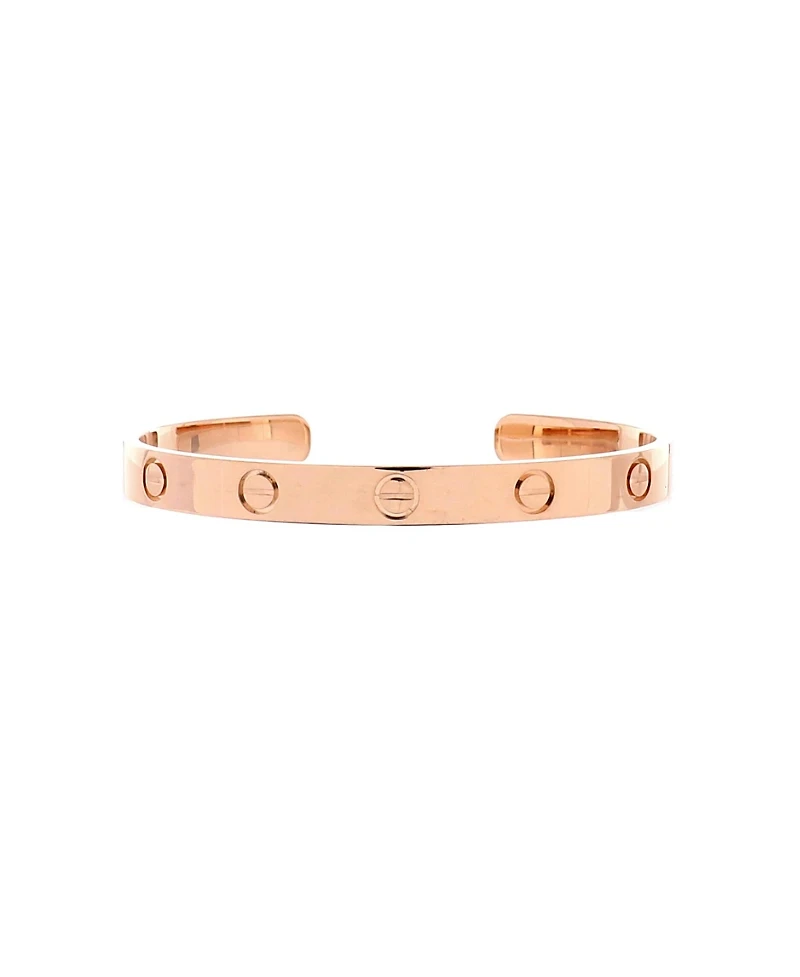 Pre-Owned Cartier Love Cuff Bracelet 18K Rose Gold