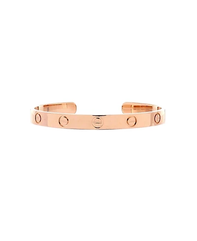 Pre-Owned Cartier Love Cuff Bracelet 18K Rose Gold