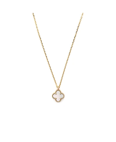 Pre-Owned Van Cleef & Arpels Sweet Alhambra Pendant Necklace 18K Gold and Mother of Pearl, 15.25 - 16"