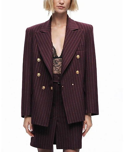 Nocturne Pinstripe Double-Breasted Blazer