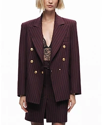 Nocturne Pinstripe Double-Breasted Blazer