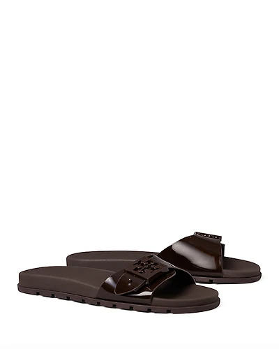 Tory Burch Women's Slip On Buckled Slide Sandals