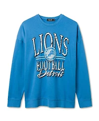 Junk Food Clothing Unisex Nfl Detroit Lions Lateral Crew Fleece