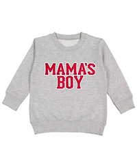 Sweet Wink Boys' Mama's Boy Varsity Patch Valentine's Day Sweatshirt - Baby, Little Kid, Big Kid