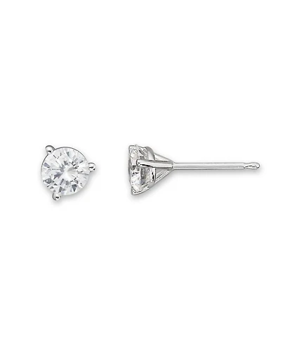 Certified Diamond Stud Earrings 18K White Gold, 0.50-2.0 tcw