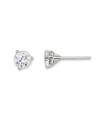 Certified Diamond Stud Earrings 18K White Gold, 0.50-2.0 tcw