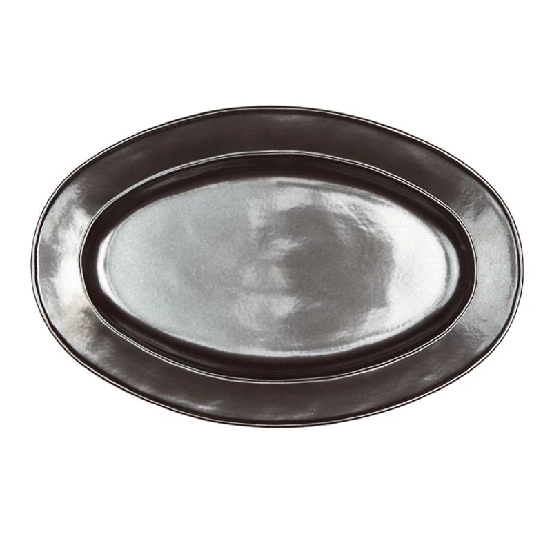 Pewter Stoneware 15" Oval Platter