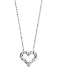Diamond Heart Pendant Necklace 14K White Gold, 0.25-1.0 tcw