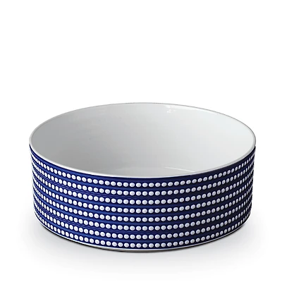 L'Objet Perlee Bleu Deep Serving Bowl, Large