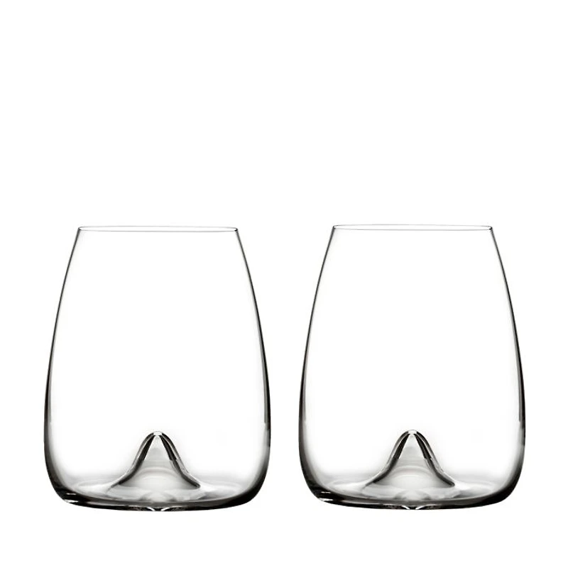 Elegance Stemless Wine Glass, Pair