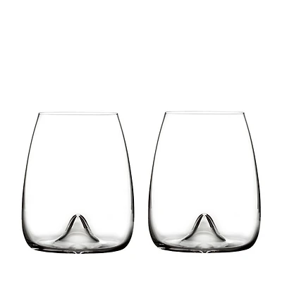 Elegance Stemless Wine Glass, Pair