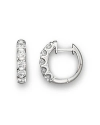 Diamond Bar Band Hoop Earrings