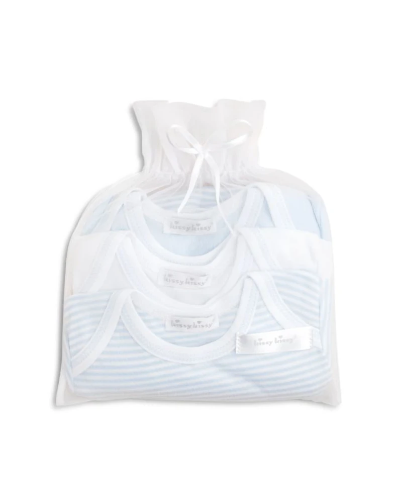 Boys' Stripe & Solid Bodysuit, 3 Pack - Baby