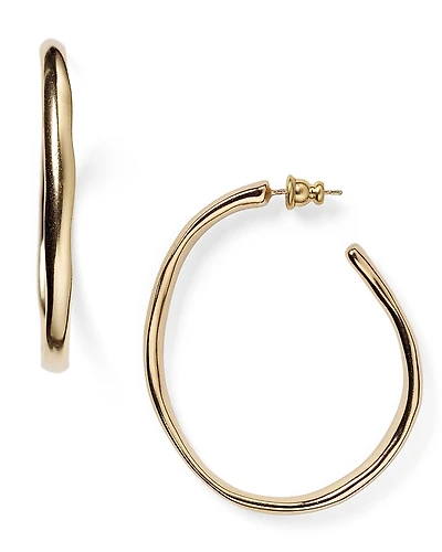 UNOde50 Sleek Open Hoop Earrings