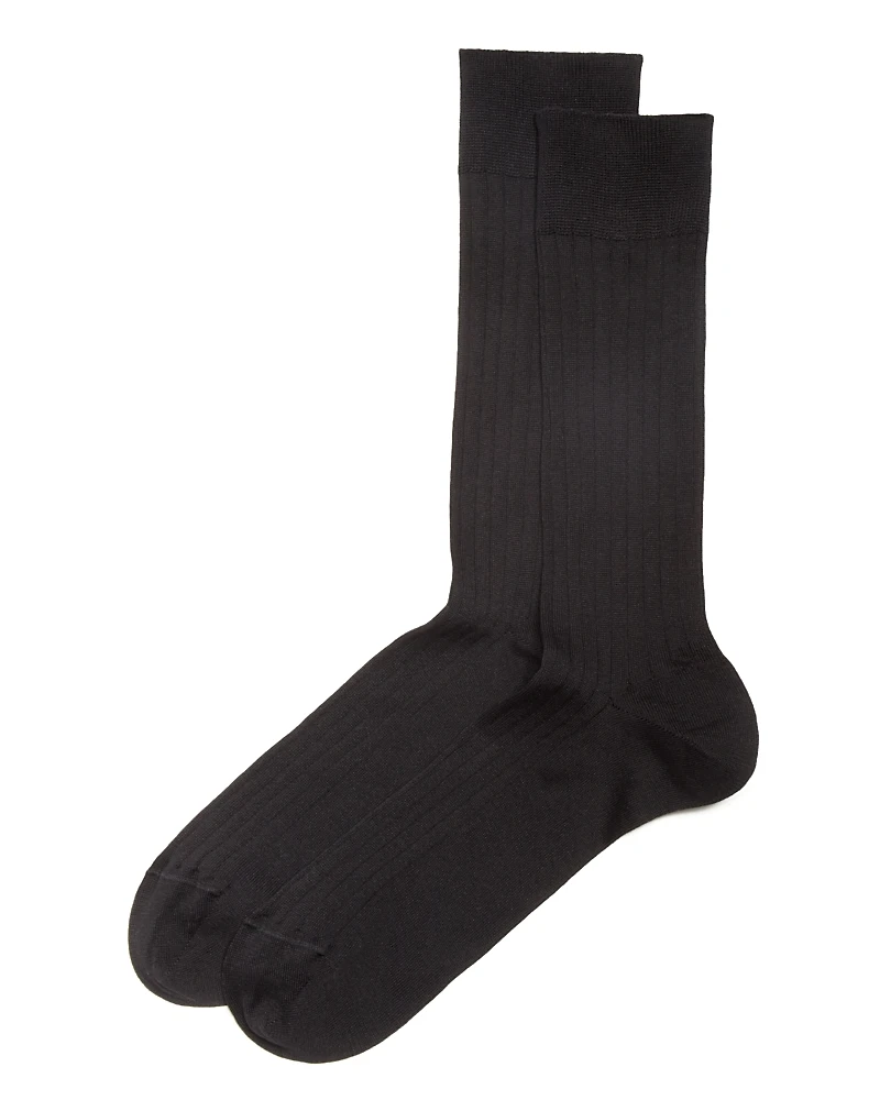 The Men's Store at Bloomingdale's Ribbed Cotton Blend Socks - Exclusive