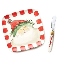 Old St. Nick Square Plate & Spreader