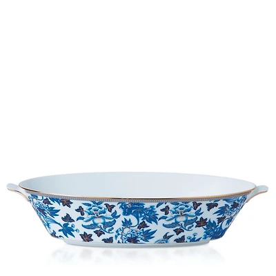 Hibiscus Oval Serving Bowl