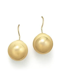 14K Yellow Gold Ball Earrings