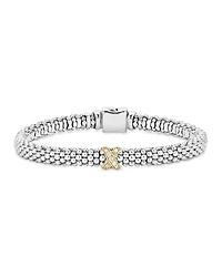 Lagos 18K Gold & Sterling Silver Embrace Collection Rope Bracelet with Diamonds