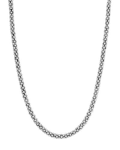 LAGOS Sterling "Caviar" Silver Rope Chain Necklace, 16"