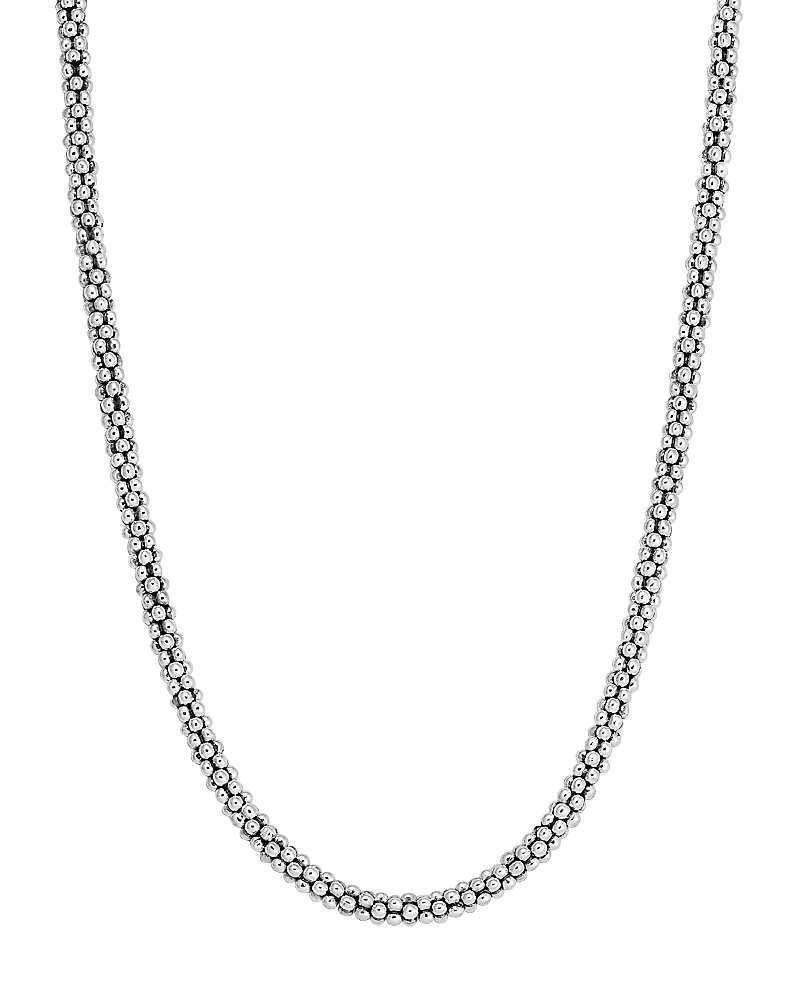 Lagos Sterling Caviar Silver Rope Chain Necklace, 16