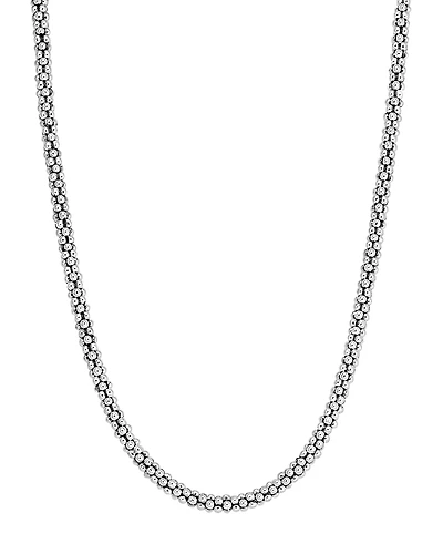 Lagos Sterling Caviar Silver Rope Chain Necklace, 16