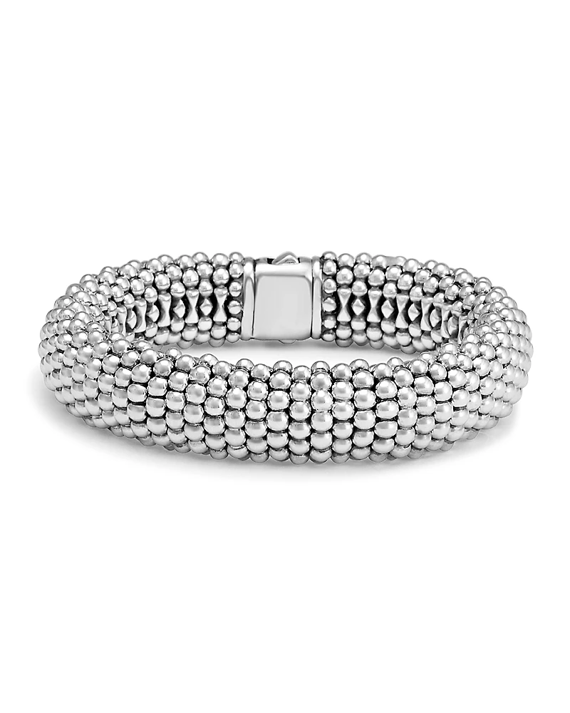 Lagos Sterling Silver Caviar Oval Link Bracelet
