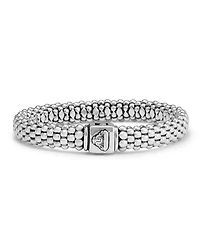 Sterling Silver Signature Caviar Oval Rope Bracelet